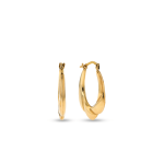 Sterling Silver & Yellow Gold Scallop Creole Earrings