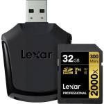 Lexar Professional 32GB 2000X Uhs-ii Sdxc Card With Sd Reader – LSD32GCB2000R