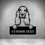 Cocker Spaniel With Custom Text - 300MM Rust Coat