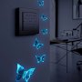 12PCS Luminous Butterfly Wall Stickers 3D Glow In The Dark Stickers For Living Room Bedroom Decal Art Home Decoration