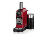 Citiz Automatic Espresso Machine With Aeroccino Milk Frother Red
