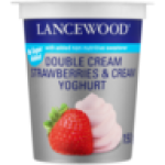 Lancewood Strawberry & Cream Double Cream Yoghurt 150G