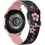 Flower Engraved Silicone Band Compatible With Samsung Galaxy Watch 7 20MM
