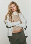 Oversized Zip-through Hoodie - Light Grey Marl
