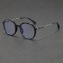 Retro Elegant Versatile Polygonal Round Black Plano Glasses For Men Women Students Casual School Business Supply Photo Prop