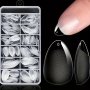 120PCS Ultra-short Almond Shape Clear Acrylic Nail Tips - Soft Transparent False Nails For Diy Nail Art No Battery Needed Featherless - Perfect For