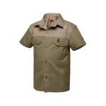 Kids S S Kalahari Shirt - Olive & Putty - 11-12