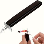 Easy-to-use Beading Knotting Tool For Diy Jewelry - Quick Threading & Fast Pearl Agate Bracelet Making Black