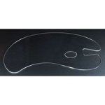 Transparent Acrylic Kidney Palette - 25X43CM 3MM Thick
