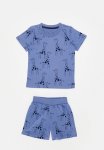 PoP Candy Printed Tee & Short Set - Blue