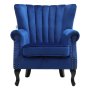 Taimor Wing Back Velvet Armchair - Blue