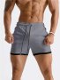 Men's Color Matching Shorts With Pockets Active Elastic Waist Drawstring Shorts For Summer