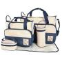 4AKID Navy 5 In 1 Multifunctional Baby Bag