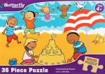 36 Piece A4 Wooden Puzzle Summer
