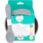 Made 4 Baby Silicone Bowl & Spoon Set Grey
