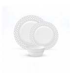 Velvet 12 Piece Dinner Set Pearl White