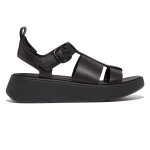 F-mode Fisherman Platform Leather Sandal - Black - 8