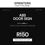 Abs Door Sign