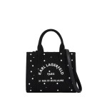 Rue St-guillaume MINI Faux-pearls Tote Bag -black