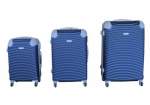 Smte 3 Piece Hard Outer Shell Lightweight Luggage Set Navy With Keychain