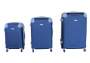Smte 3 Piece Hard Outer Shell Lightweight Luggage Set Navy With Keychain
