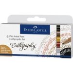 Faber-Castell Pitt Artist India Ink Pens - Calligraphy Set Of 6