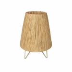 Fluke Table Lamp In Black Rope Natural Woven Raffia - Woven Rope