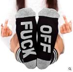 F K Off Funny Cotton Socks - Grey