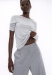 Jersey Top - Light Grey Marl