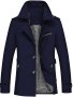Spring And Autumn Men's Fashionable Design Mid Long And Solid Color Notch Lapel Collar Button Up Long Sleeve Trench Coat Chic And Trendy Windbreaker
