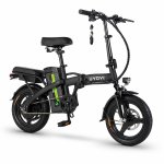 48V 10AH 14-INCH Folding Electric Bike With Fat Tyres Dual Seat Pedal Assist & Disc Brakes