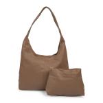 Khaki Litchi Tote Bag