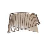 Structured Venus Metal And Fabric Pendant Light