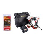 Tork Craft 20V Cordless Drill & Impact Driver Kit With Drill Bit Set TORKIT002