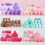 12-PIECE All-purpose Makeup Sponge Puff Set Includes 3 Powder Puffs 3 MINI Air Cushion Puffs 3 Beauty Blenders & 3 MINI Beauty B