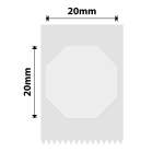 NB708 - - B1 B21 B3S B4 - 20X20MM - 315 Transparent Labels