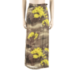 Floral Watercolour Print Maxi Wrap Skirt - S m