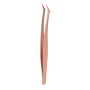 Eyelash Tweezers Rose Gold Ergonomic Stainless Steel