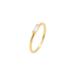 18CT Gold Rectangular Cubic Ring - 56 Gold