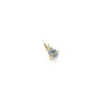 Three Claw MINI Aquamarine Pendant Charm In Yellow Gold