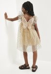 PoP Candy Polka Dot Occasion Dress - Ecru & Black
