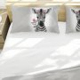 Floral Girl Zebra Baby By Nathan Pieterse Duvet Cover Set Queen