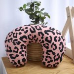 Feeding Pillow Cover Pink Leopard Print