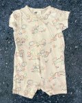 H&m White Cats Romper 4 6M