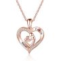 CNE103207RG - Rose Gold Plated Sterling Silver Mom & Child Engraved Necklace