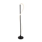 Whirl Metal LED Floor Lamp Black