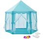 Heartdeco Kids Playing Castle Tent Playhouse With LED Light String-blue Tent - For 8 6 Black