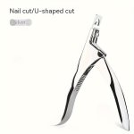 Silver Stainless U Shaped Nail Tips Nail Clipper Edge Cutters False Nail Cutting For Round square Fake Nail Tips Tool
