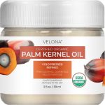 Velona Usda Certified Organic Palm Kernel Oil - 2 Fl Oz 100% Pure And Natural Carrier Oil Refined Cold Pressed Face Hair Body &