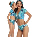 Matching Mom Or Daughter Blue Lagoon Crop Two-piece Bikini - XL